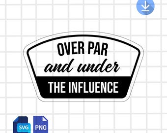 Golf SVG z piciem i pod wpływem alkoholu | Zabawny projekt imprezy golfowej z piciem | Plik do grawerowania laserowego | Pliki do wycinania logo wektorowego ze skórzaną naszywką na czapkę