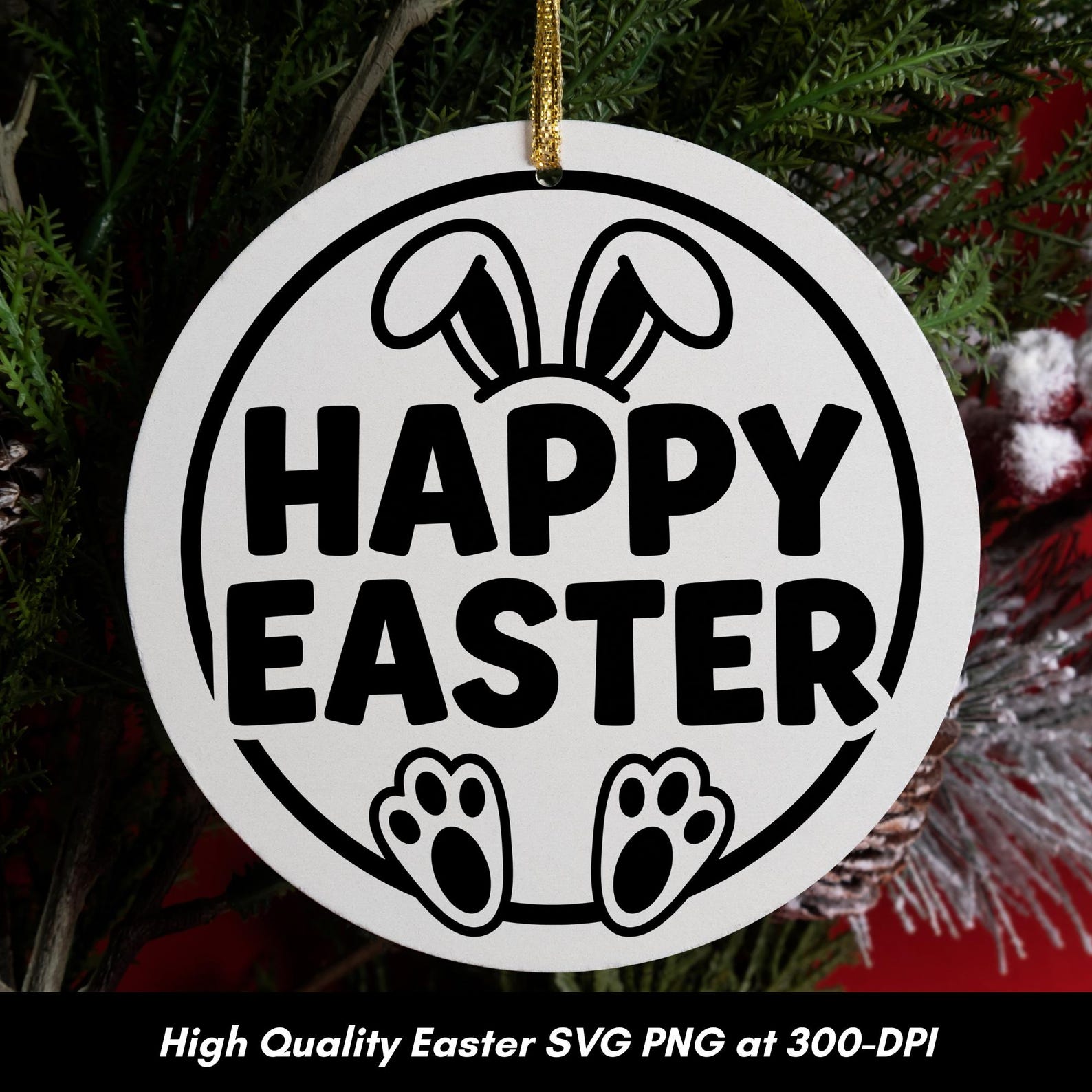 Happy Easter SVG PNG Design Bundle – Bunny Ears Easter Egg Cut Files ...