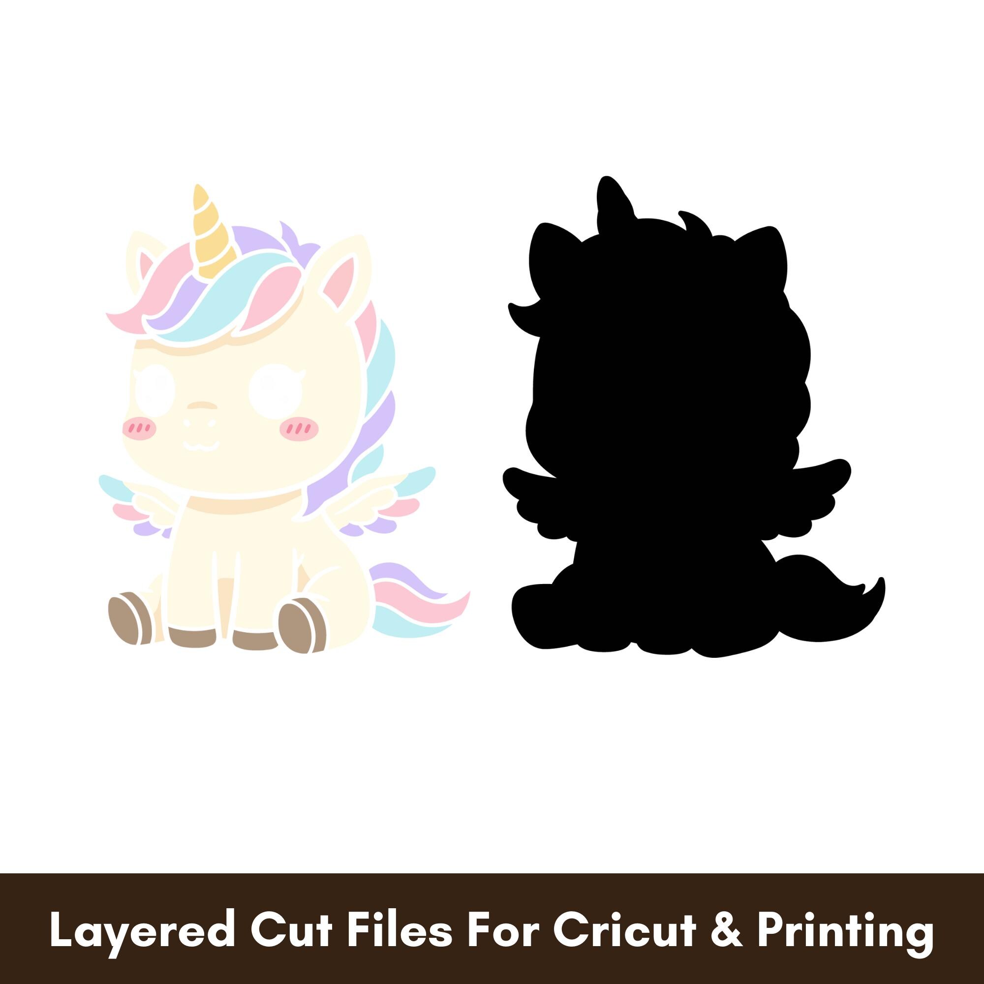 Baby Unicorn SVG Bundle | Cute Kawaii Unicorn Vector Clipart | Unicorn ...