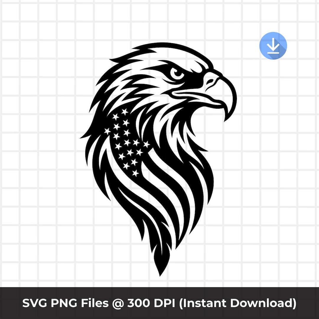 4th of July Eagle American Flag SVG PNG – Patriotic USA Cut File for ...