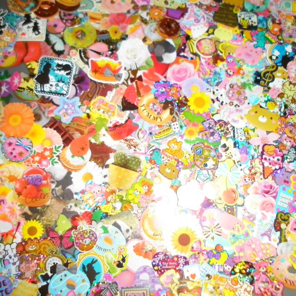 Kawaii Sticker Flakes - 100 Flakes - All Different