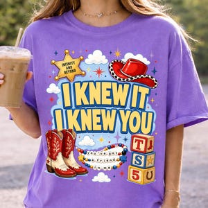 Retro Toy Story 5 PNG, I Knew It I Knew You Western Cowgirl Boots Friendship Bracelet Shirt Design Graphic Download File image 6