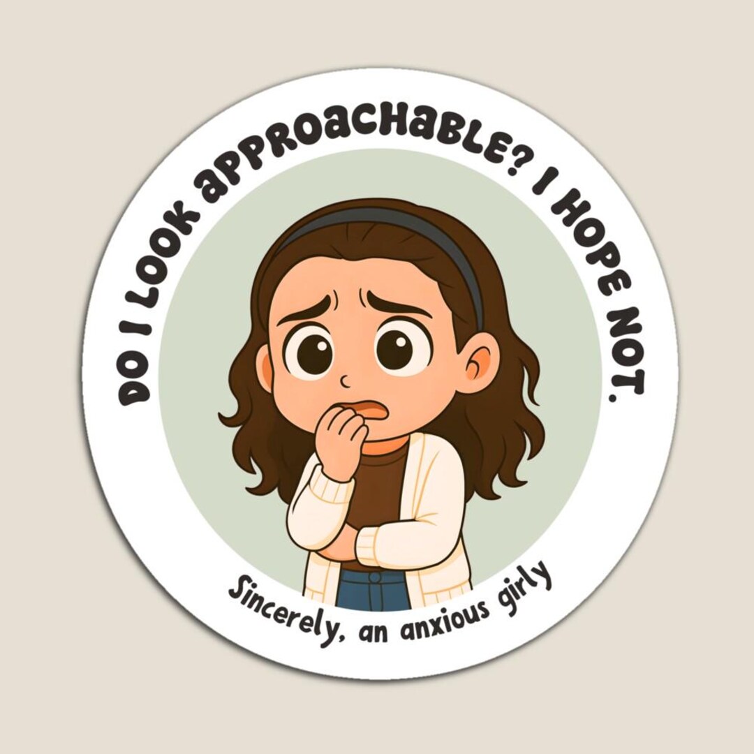 Funny Anxious Girl Digital Download | Introvert Humor| Printable ...