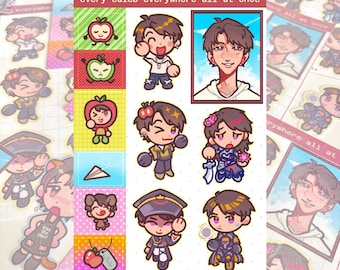 love and deepspace caleb sticker sheet | apple stickers