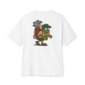 Oversized Zombie Golf Caddie T-Shirt: Funny Graphic Tee