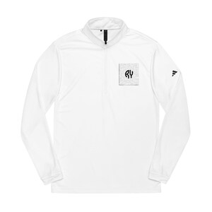 Adidas® Embroidered Quarter-Zip Pullover - Stylish Athletic Wear for Sports, Casual Outings, Gifts, Outdoor Activities, Warmth