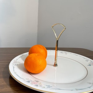 Vintage Royal Doulton Cake Stand: Classique TC1159 Bone China, Gold Trim