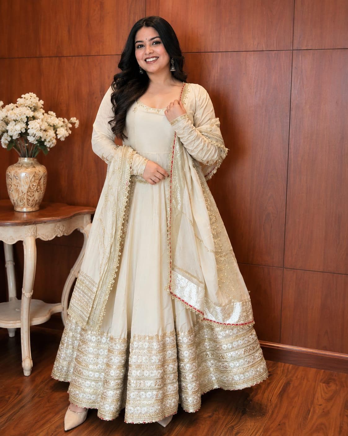 floor length dresses indian style Floor Length Anarkali Gown, Designer Long Anarkali Dress, Plus Size Indian  Wedding Outfit