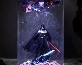 Dark Tyrant Diorama Lamp, Custom St.ar War.s Resin Night Light, Gamer Room Light, Christmas Gift for Him, Gift Idea for Christmas gift