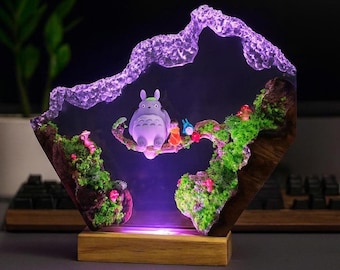Custom Anime Lamp, Epoxy resin wood lamp famous anime, Handemade Custom Night Light, Gift For Anime Fans, Birthday Gift, Gift for Kids