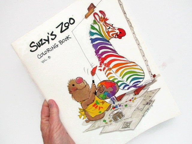 1984 suzy s zoo coloring book vol 8 suzy spafford etsy