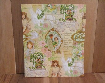 1979 Current XL Folded Gift Wrap Sheet "Wedding Keepsakes",  24" x 30" Gift Wrap Sheets Available Separately