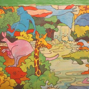 Groovy Psychedelic Mod Pencil Box, Jungle Scene Treasure Trinket Box ...