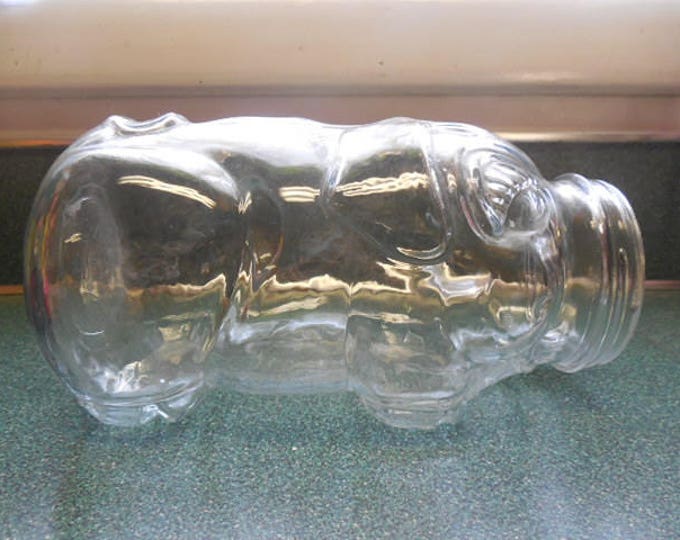 Libbey Glass Pig Bottle Glass Pig Jar Figural Bottle Jar Etsy