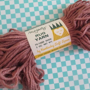 Vintage Majesty Rug Yarn: Rosy Brown Rayon Cotton Blend (70 Yard Skein)