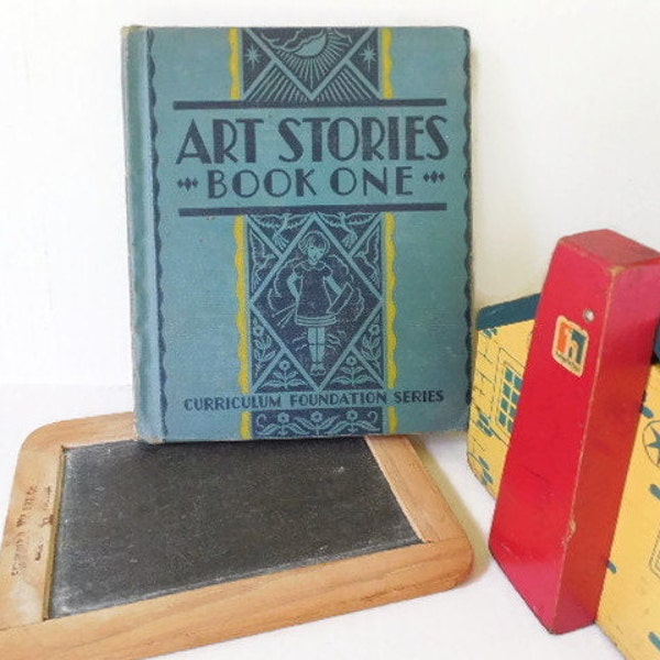 Art Stories, Book One: 1934 Young Children's Art Appreciation Book, Vintage First Grade School Book, Scott Foresman Co., Rare, Hard to Find