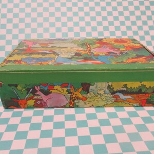 Groovy Psychedelic Mod Pencil Box, Jungle Scene Treasure Trinket Box ...