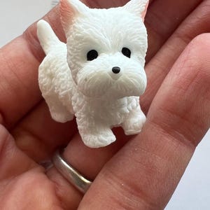 3D Acrylic Dog Charms Frenchie Pug Corgi Westie - Miniatures, Set of 1