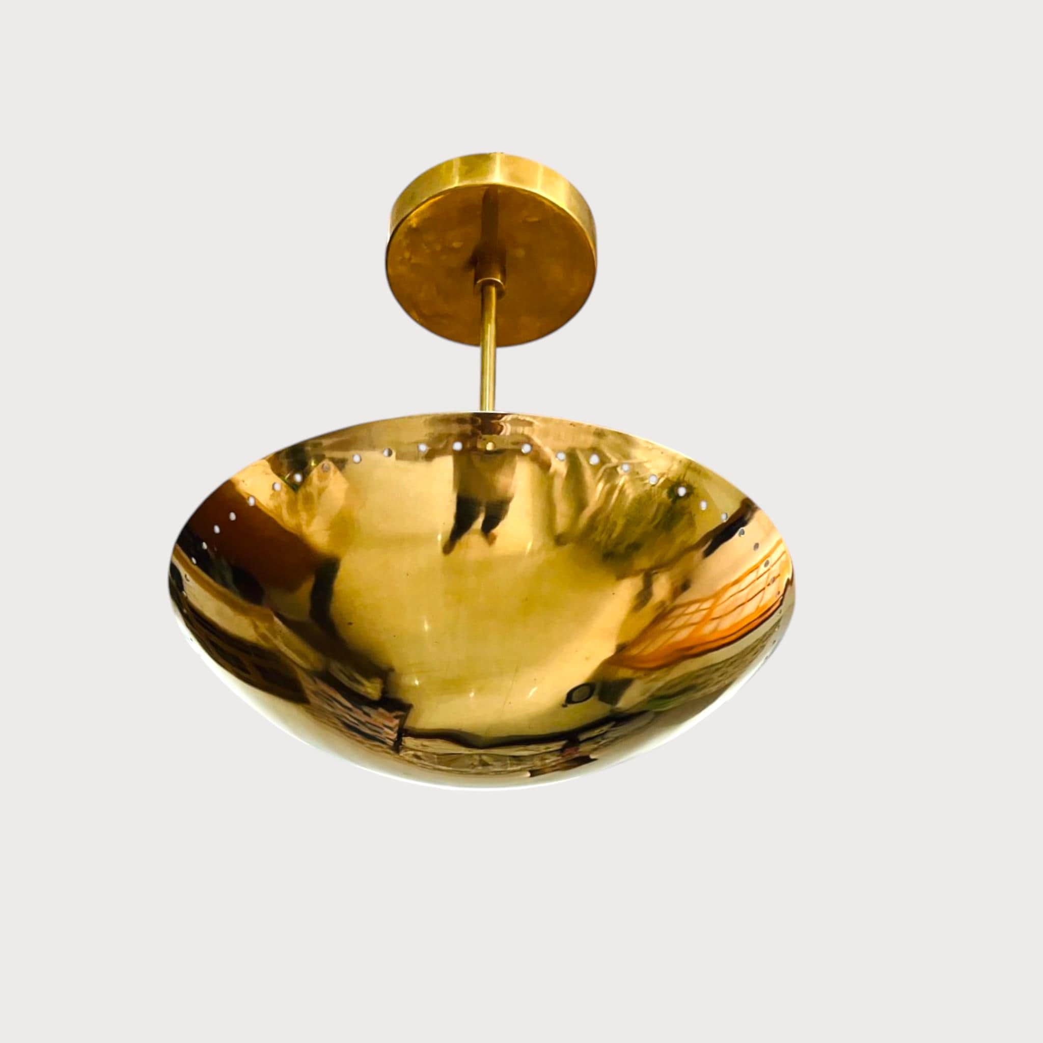 ミッドセンチュリーの真鍮製スプートニクシャンデリア：ミッド