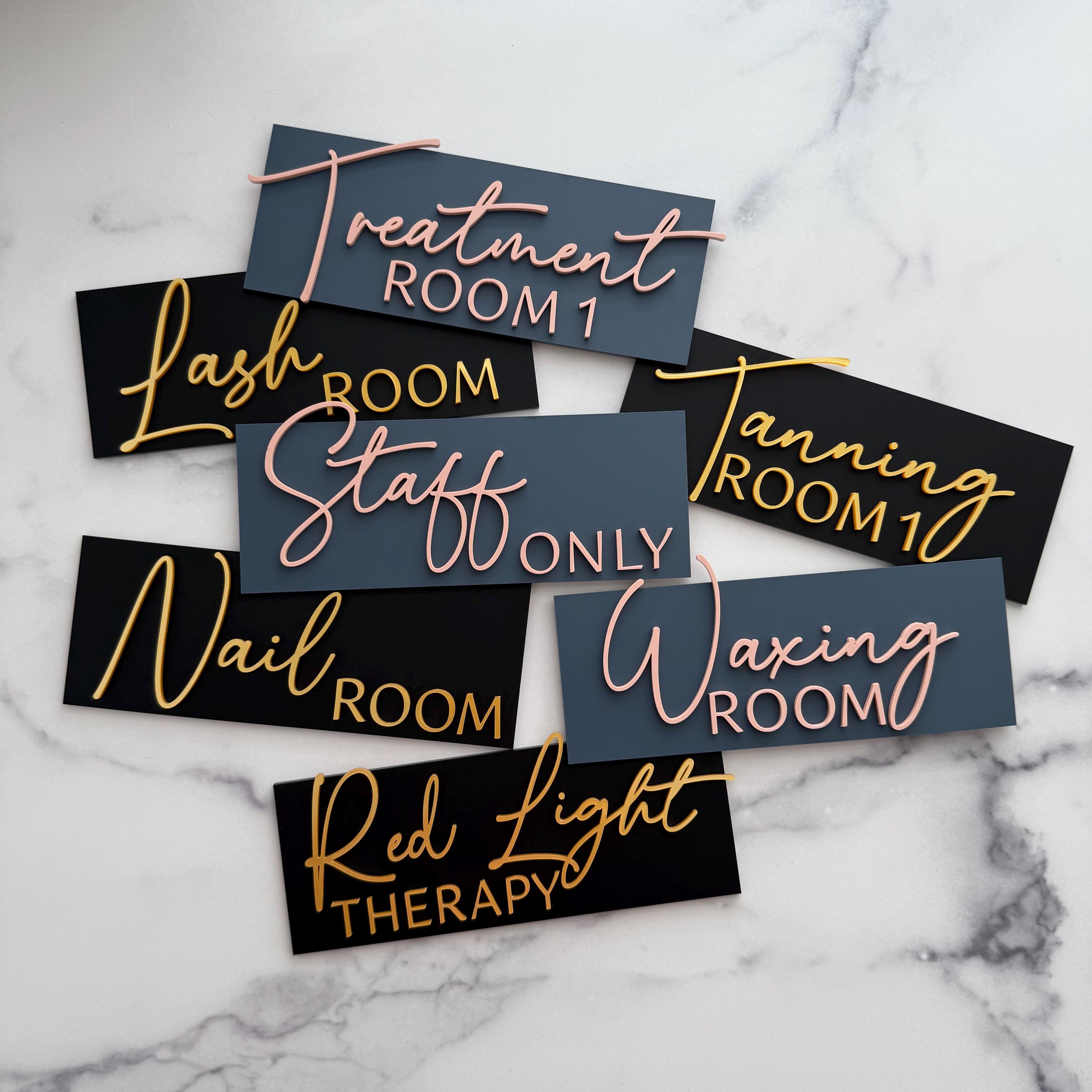 Custom Salon Sign, Door Signs, Esthetic Beauty Room, Lash and Nail Room ...