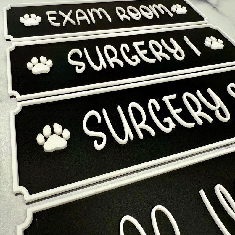 Paws Lettering 3d Sign Custom Vet Office Sign • Modern Clinic Signs • Small Business Signage ...