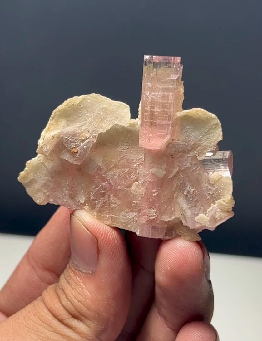 ピンクトルマリン 大型結晶 215g 原石 鉱物標本 ピンク トルマリン