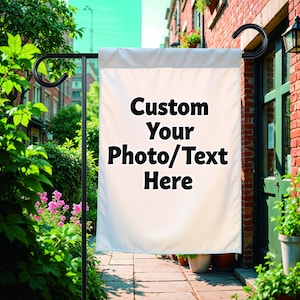 Custom Garden Flags,Personalized Photo or Text Garden Flag,Double Sided