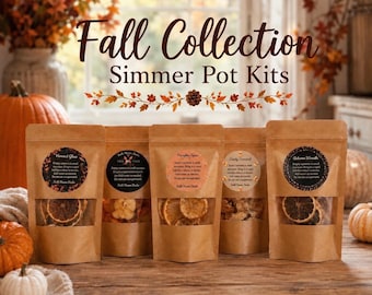 Seasonal Fall Simmer Pot Kit - Natural Home Fragrance with Dried Fruits & Spices