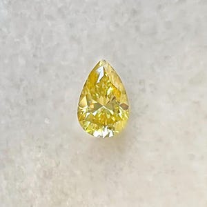 Pear Cut Loose Yellow Moissanite Cut – GRA Certified, Brilliant Cut, D Color VVS1 Moissanite Gemstone for Jewelry