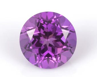 Round Cut Loose Purple Sapphire - Lab Grown AAA Faceted Purple Sapphire For Jewellery Making