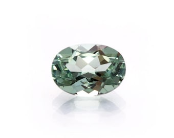 Oval Cut Loose Lab Grown Green Sapphire Lab Grown AAA Faceted Monata Sapphire Gemstone For Jewelry Making