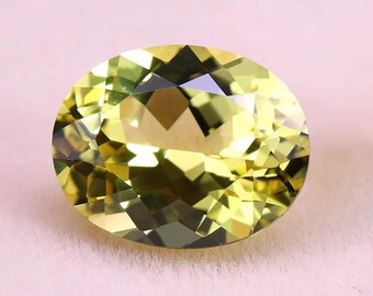 Oval Cut Loose Lab Grown Yellow Sapphire Lab Grown AAA Faceted Sapphire Gemstone For Jewelry Making