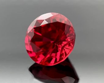 Round Cut Loose Red Ruby - Lab Grown AAA Faceted Ruby For Jewellery Making