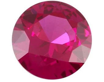 Round Cut Loose Pink Ruby - Lab Grown AAA Faceted Ruby For Jewellery Making