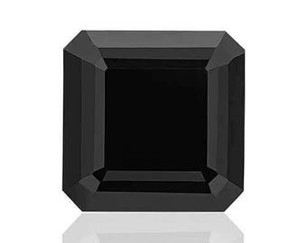 Asscher Cut Loose Black Moissanite – GRA Certified Moissanite D Color VVS1 Moissanite Gemstone for Jewelry