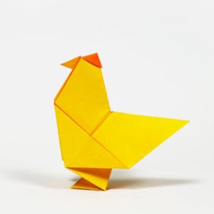 Chicken – Origami | Traditional Handmade Origami Bird | Paper Decor Gift | Ready to Ship