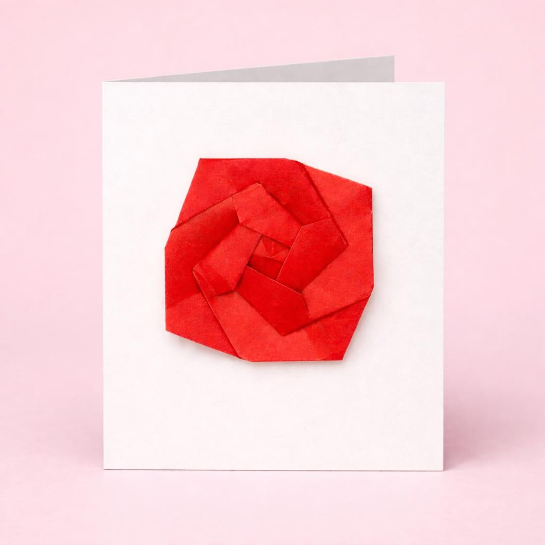 Rose Card Origami | Traditional Packaging, Box, Envelope | Handmade ...