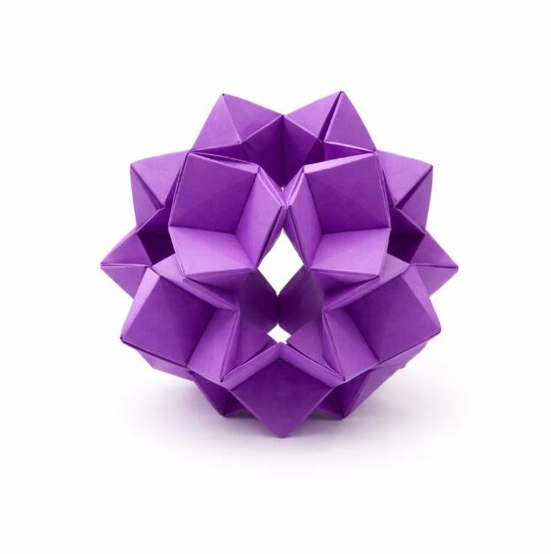 Modular Sonobe Ball Cube Ornament Origami | Traditional Modular Sonobe ...