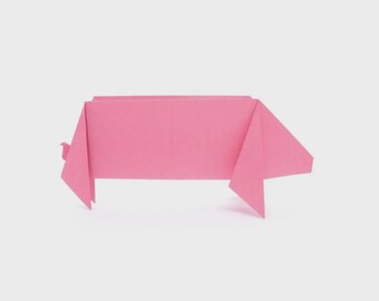 Pig – Origami | Traditional Hand-Folded Origami Animal | Handmade Paper Art Decor | Eco-Friendly Gift | Ready to Ship