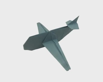 Airplane Origami | Traditional Hand-Folded Origami Model | Educational STEM Gift | Ready to Ship