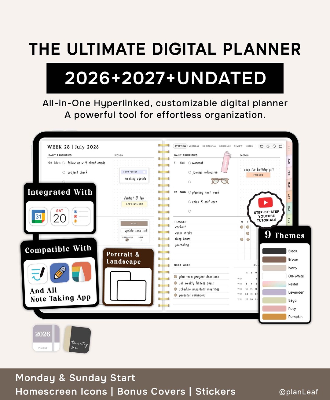 Ultimate Custom Digital Planner | 2026 2027 + Undated. - Etsy