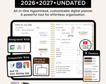 Ultimate Custom Digital Planner | 2026 2027 + Undated.