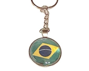 Llavero con la bandera de Brasil