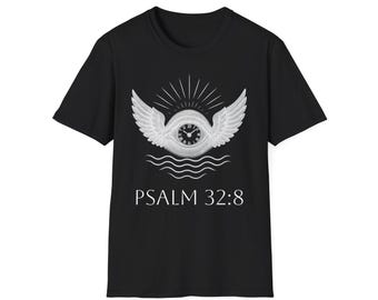 Koszulka z Psalmem 32:8 w ciemnym kolorze
