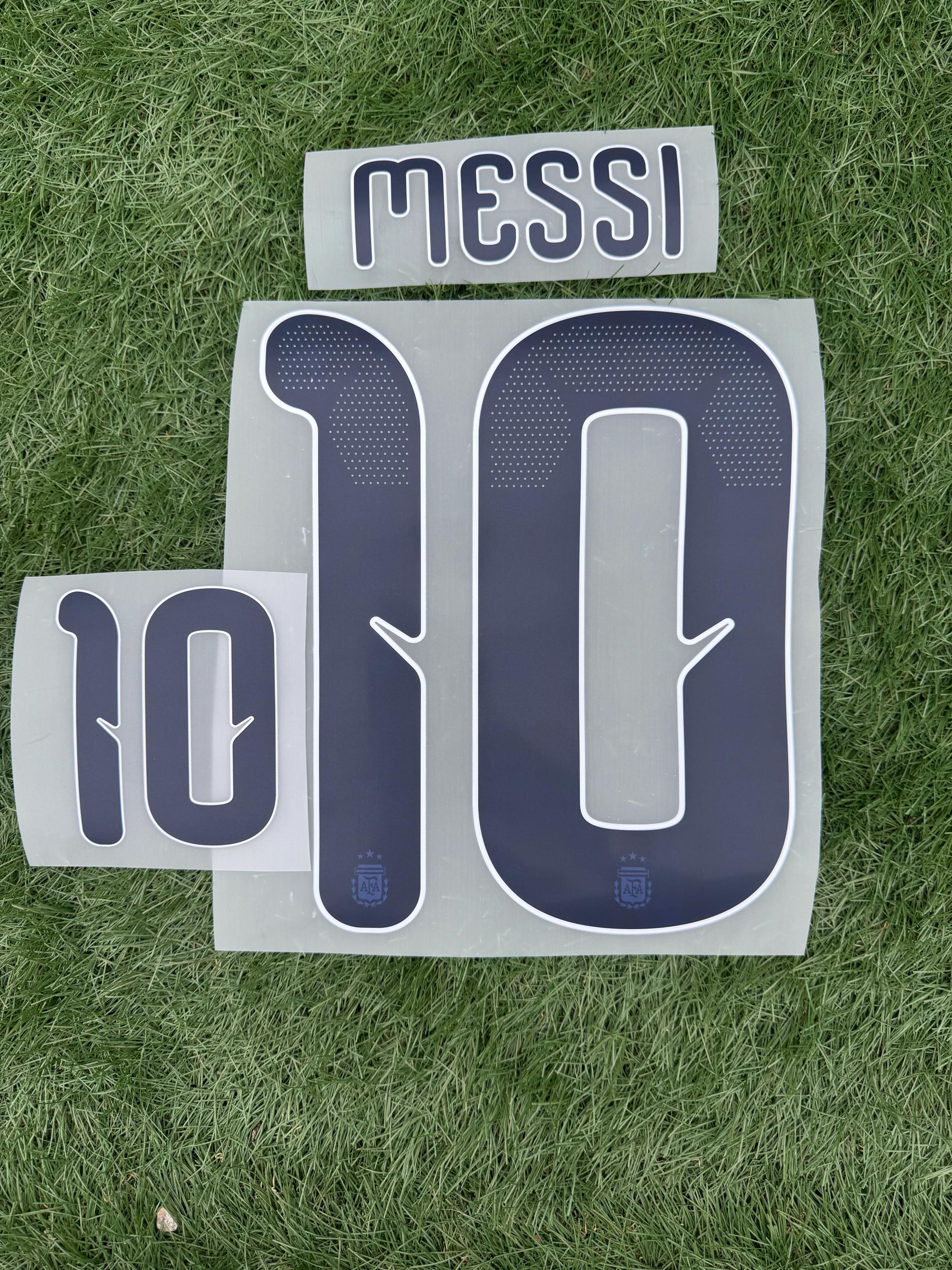 MESSI #10 Argentina 2026 World Cup Name/ Number Set Adult Transfer
