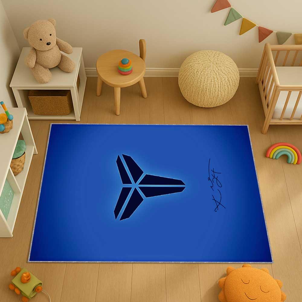 Kobe Rug Black Mamba Basketball Rug, Mamba Blue Area Rug, Kobe Inspired Carpet ...