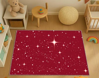 Vintage Christmas Holly Leaf Rug: Red Cream Holiday Decor - Etsy