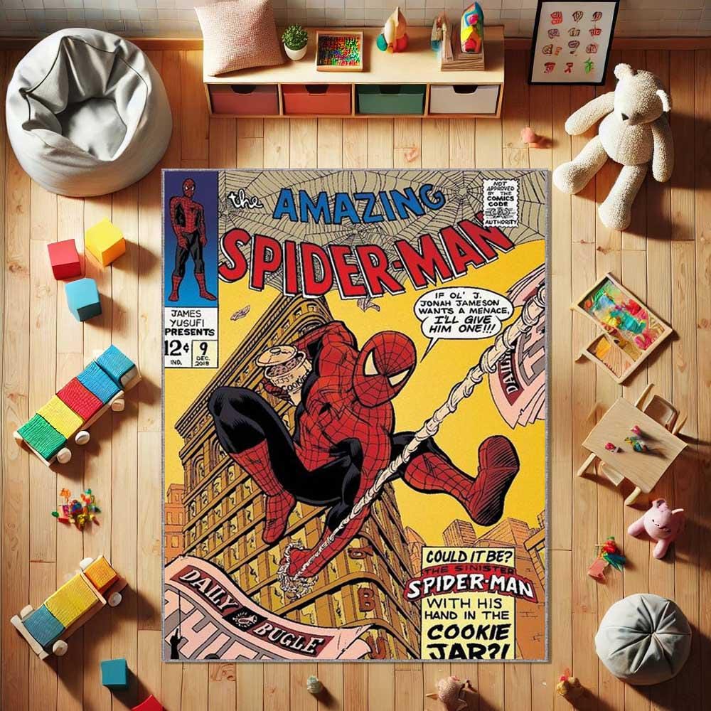 スパイダーマンをテーマにしたラグ - Etsy 日本