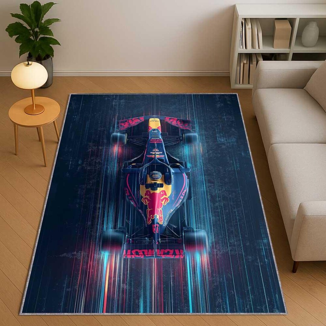 Ford Racing Rug F1 Racing Car Area Rug, Motorsport Garage Decor - Etsy