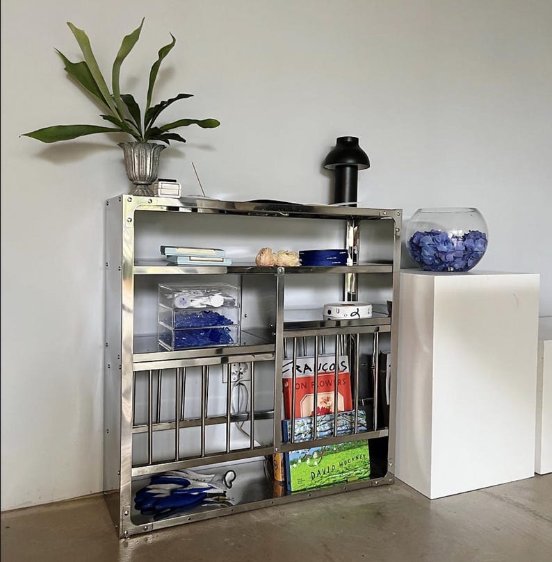 Handcrafted Stainless Steel Plate Rack: Minimalist Kitchen Organizer - Etsy